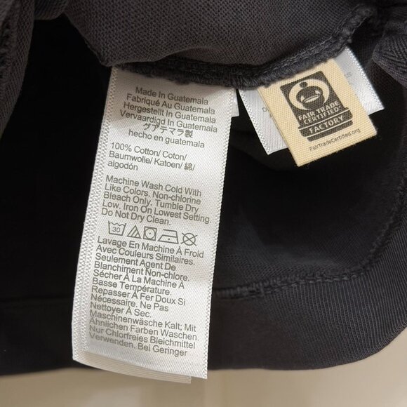 Madewell Relaxed Boxy Tee in Black Charcoal, Size X-Small - Picture 9 of 10